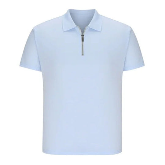 Herren Reißverschluss Polo | Kurzärmelig