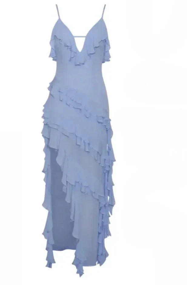 Damen Chiffon Kleid | Midi