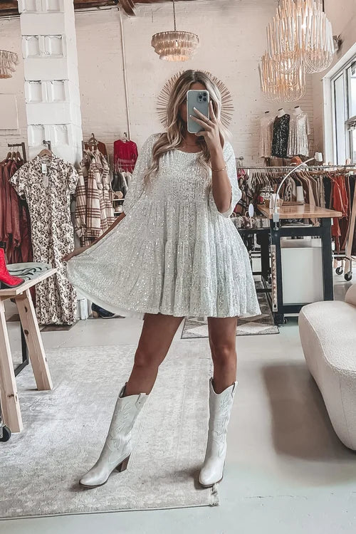 Damen Paillettenkleids | Mini