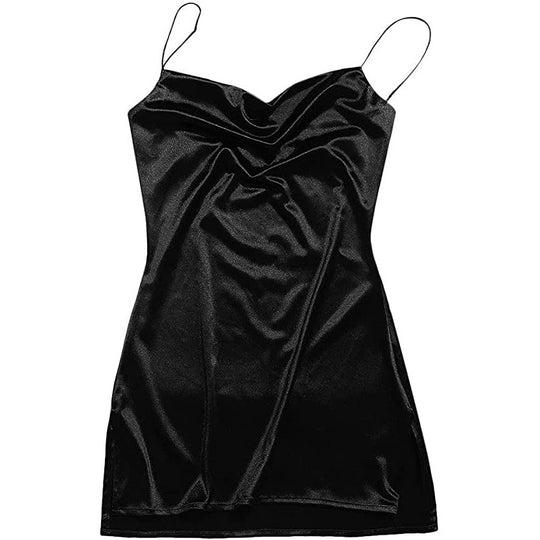 Damen Spaghetti-Träger Partykleid | Mini
