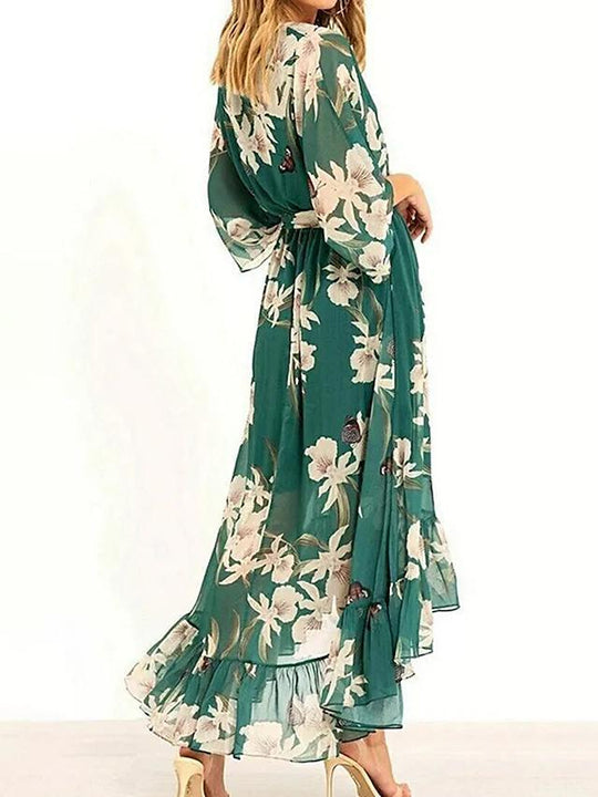 Damen Sommerkleid mit Rüschen | Bund