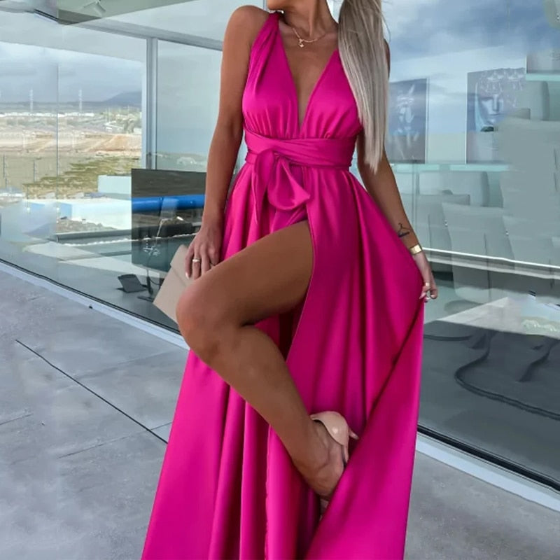 Damen A-Linien Partykleid | Maxi