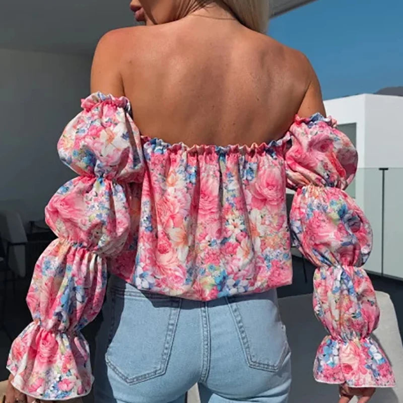 Damen Boho Bluse | Blumen