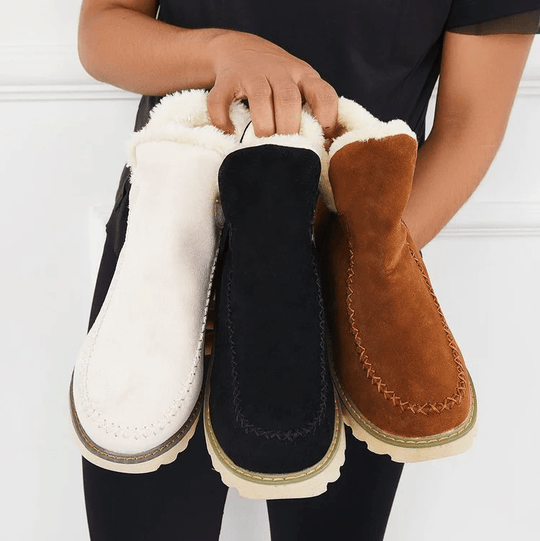 Mokassin-Naht Winterstiefel für Damen | Knöchelhöhe