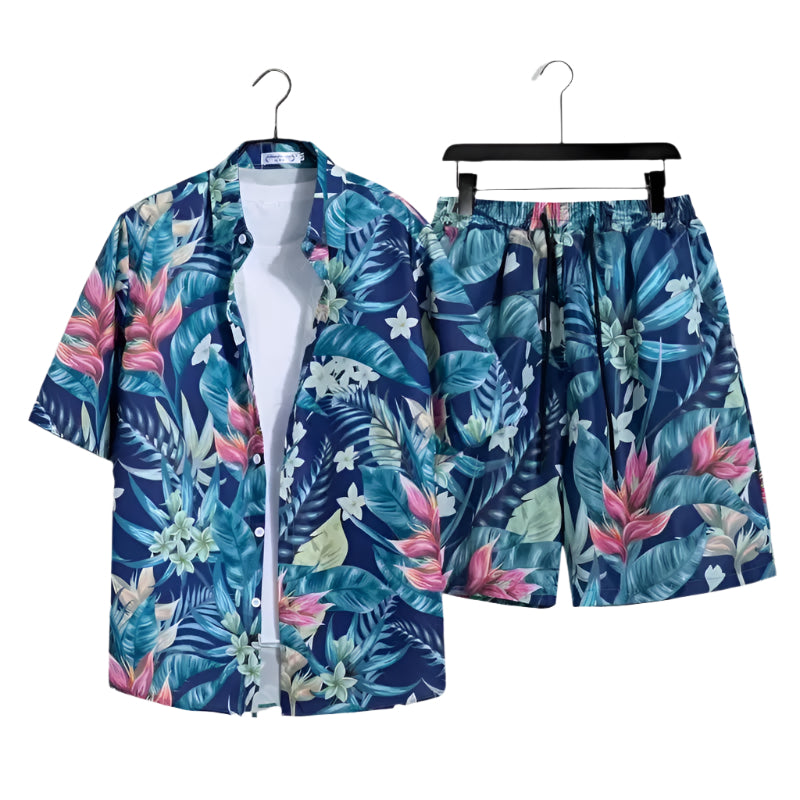 Sommer-Outfit-Set für Männer | Hemd und Shorts