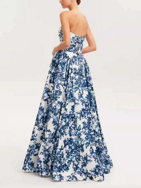 Elegantes Abend-Maxi-Kleid für Damen | Trägerlos