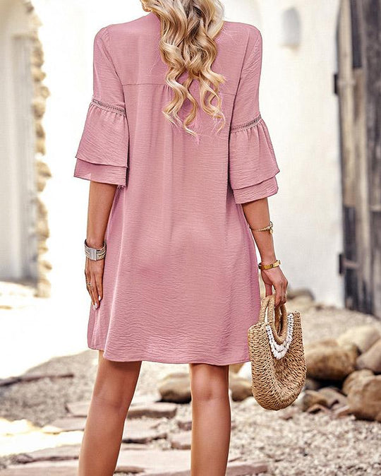 Damen Sommerkleid mit Rüschen | Mini