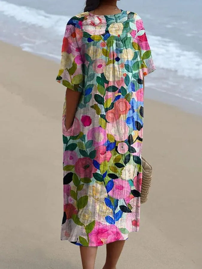 Florales Kleid für Damen | Midi