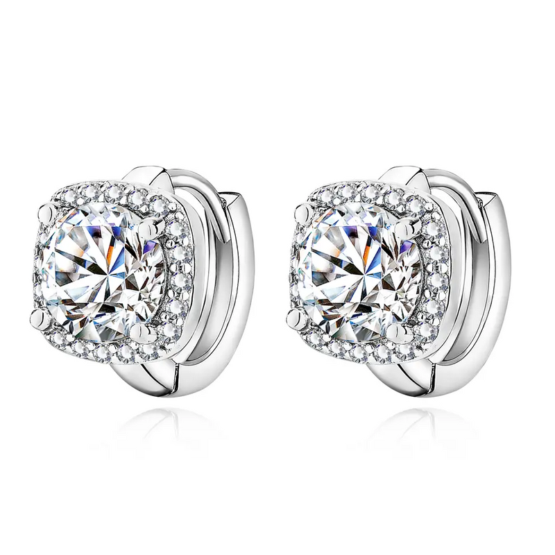 Vergoldete Cubic Zirkonia Ohrringe | Pflaster Hoop