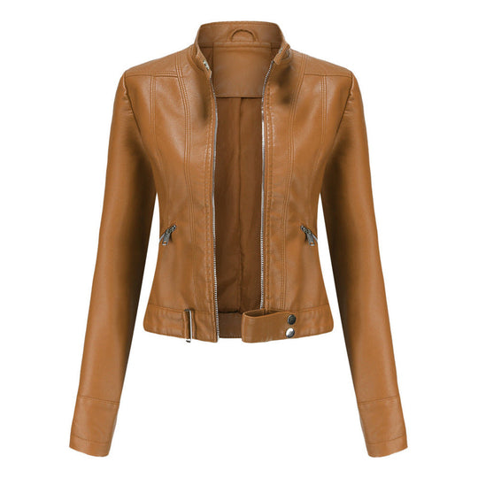 Biker-Jacke für Damen | Kurze Oberbekleidung mit Reißverschlüssen