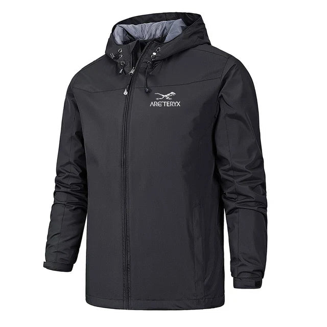 Windbreaker-Jacke mit Kapuze für Herren | Leichter Zip-Up