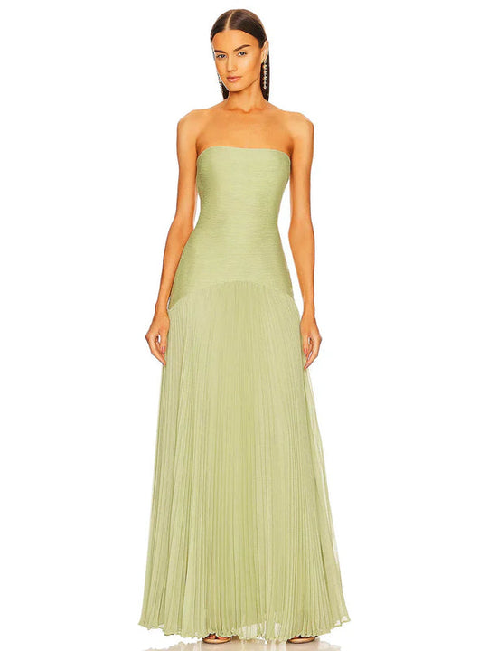 Ärmelloses Kleid mit fallender Taille für Damen | Maxi