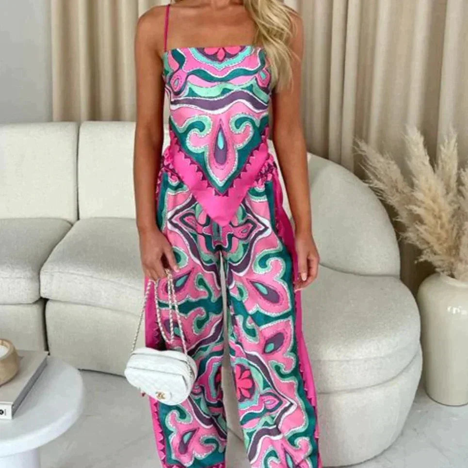 Damen Bandeau-Top-Outfit Satz | Zweiteilig