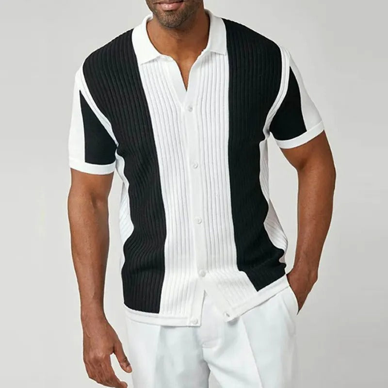 Gestreiftes Herren-Strickhemd | Sommer