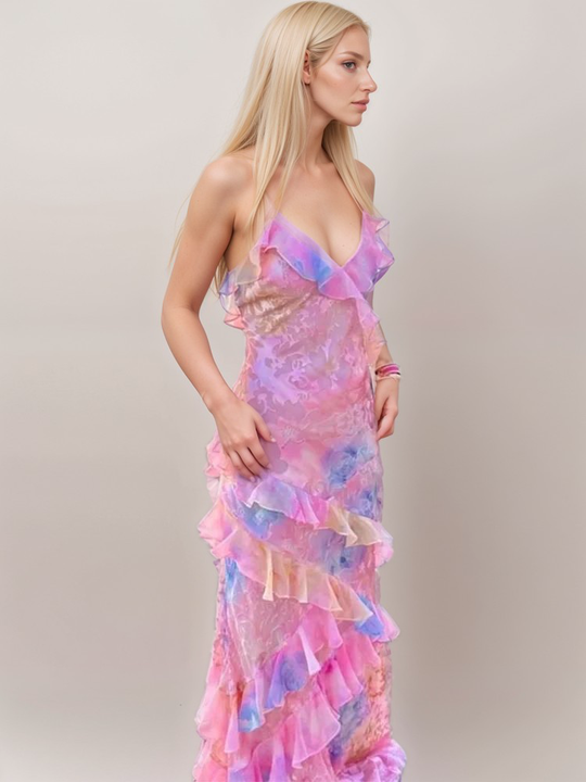Damen Lässig Tuch Kleid | Maxi