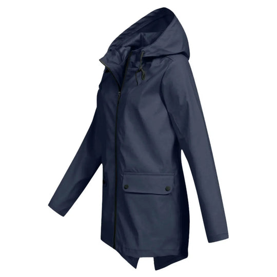 Damen Kapuzenjacke | Freizeit Reißverschluss Jacke für Herbst und Winter mit Taschen