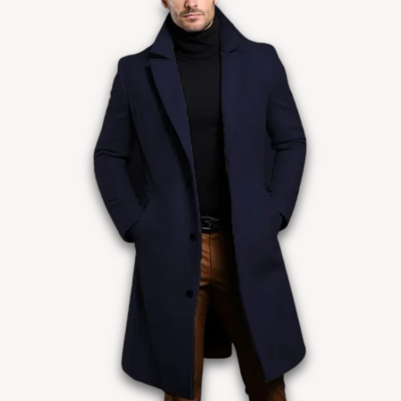 Herren Schlanke Passform Langes Kleid Mantel | Formeller Winter