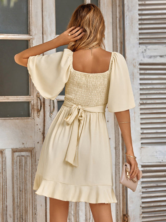 Wickelkleid mit Rüschen | Midi für Damen