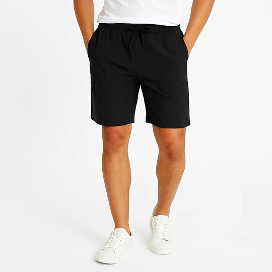 Herren Leinen Kurze Hosen für Sommer | Kordelzug