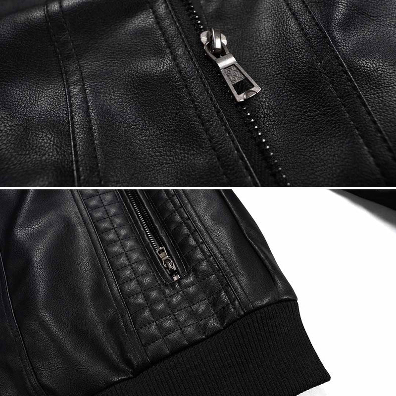 Retro-Motorradjacke für Herren | mit Kapuze
