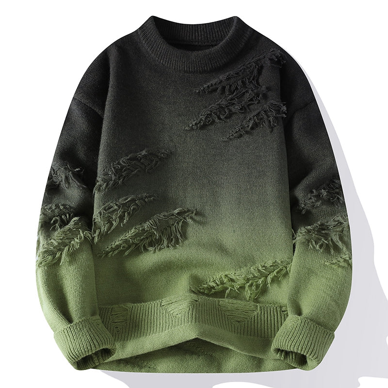 Herren Strickpullover für den Winter | Klassischer Rundhalsausschnitt Lose Passform