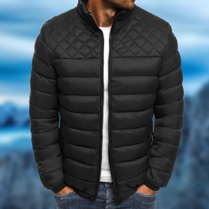 Gesteppte, wattierte Herrenjacke | Leichte, warme Winter-Outdoorbekleidung