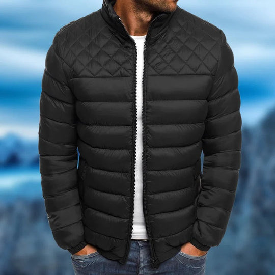 Gesteppte, wattierte Herrenjacke | Leichte, warme Winter-Outdoorbekleidung