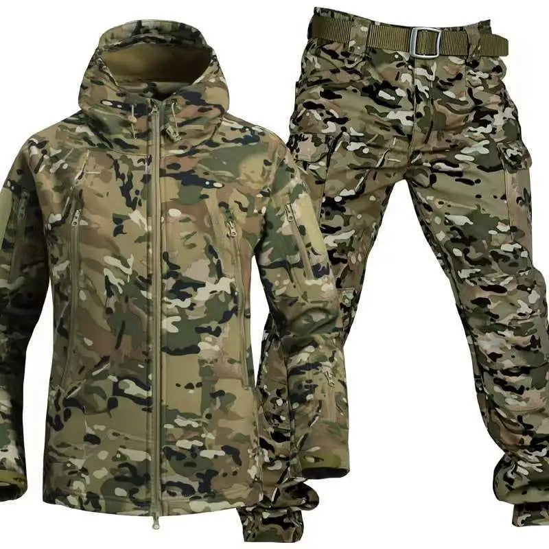Zweiteiliger Herren Winteranzug Set | Softshell Jacke mit Hose