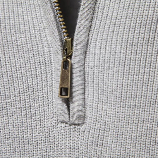 Rollkragenpullover for Herren | Langarm-Pullover mit Reißverschluss