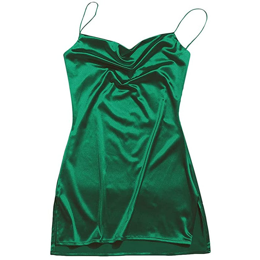Damen Spaghetti-Träger Partykleid | Mini