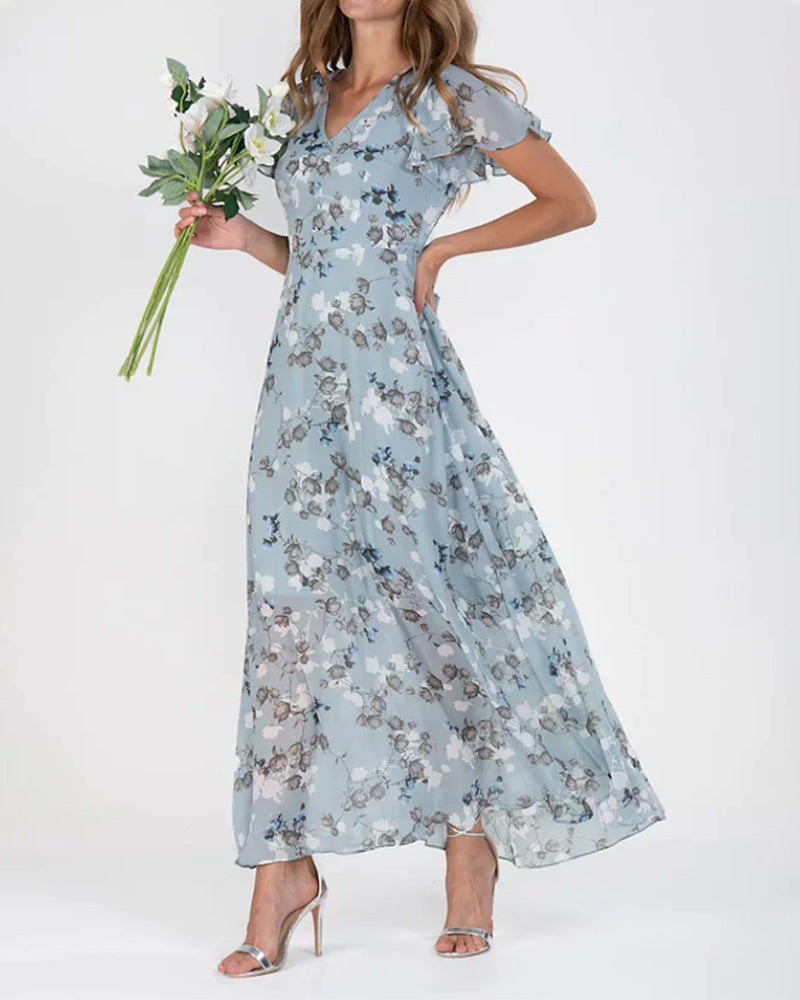 Damen-Blumenkleid | Midi