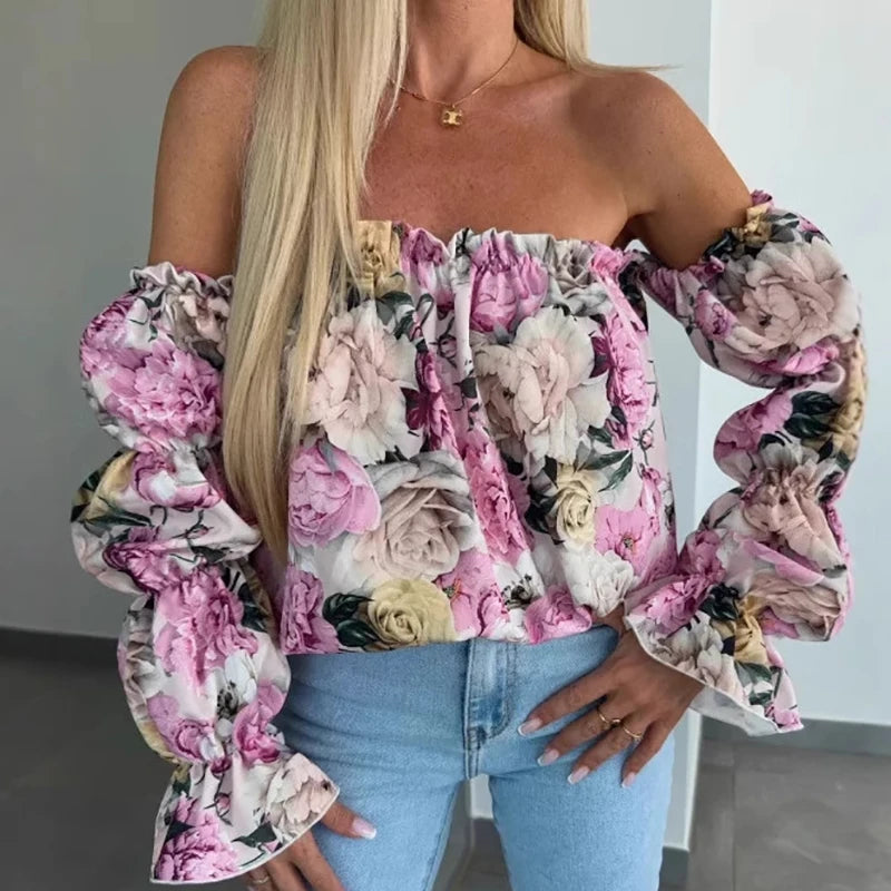 Damen Boho Bluse | Blumen