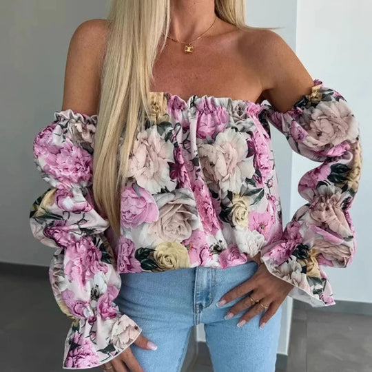Damen Boho Bluse | Blumen