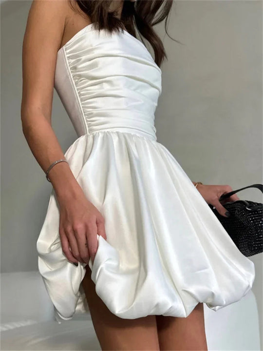Gebändert Kleid für Damen | Mini