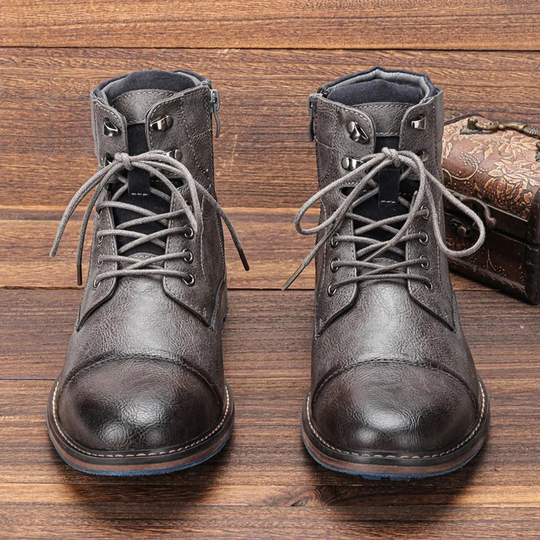 Vintage-Stiefel für Herren | Geschnürte Schuhe