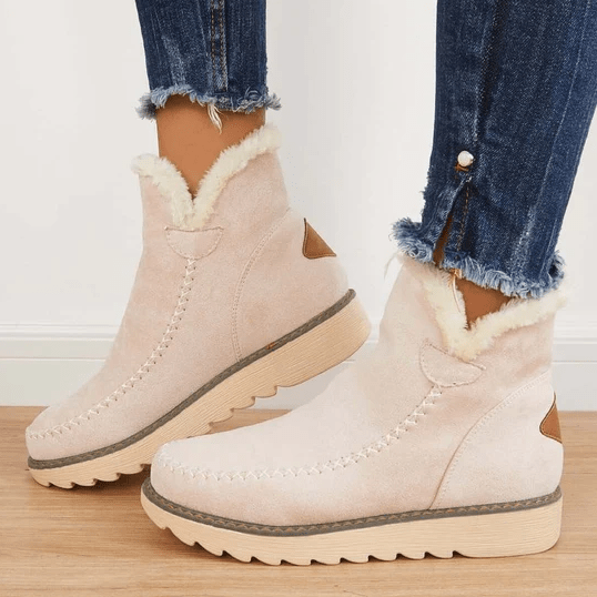 Mokassin-Naht Winterstiefel für Damen | Knöchelhöhe