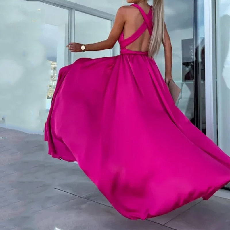 Damen A-Linien Partykleid | Maxi