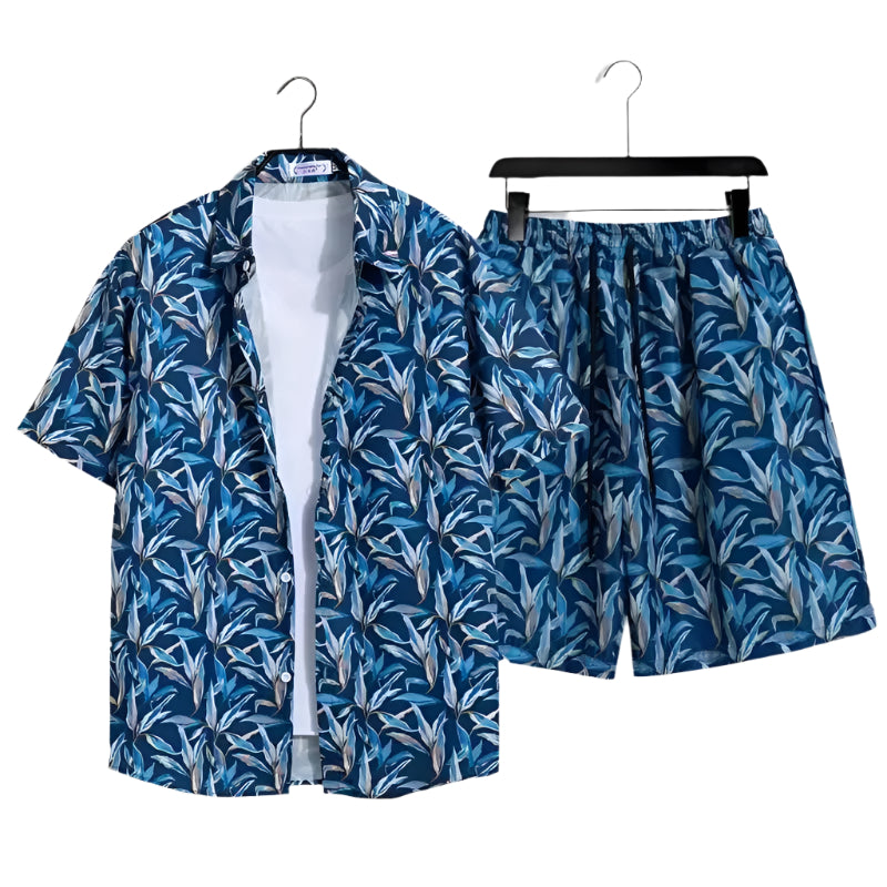 Sommer-Outfit-Set für Männer | Hemd und Shorts
