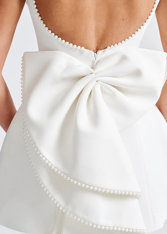 Damen Perlen-Minikleid | Schleifenmuster