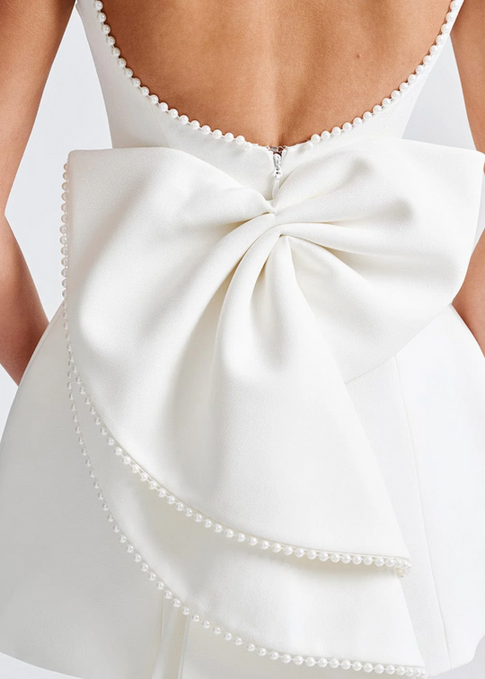 Damen Perlen-Minikleid | Schleifenmuster
