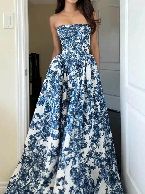 Elegantes Abend-Maxi-Kleid für Damen | Trägerlos