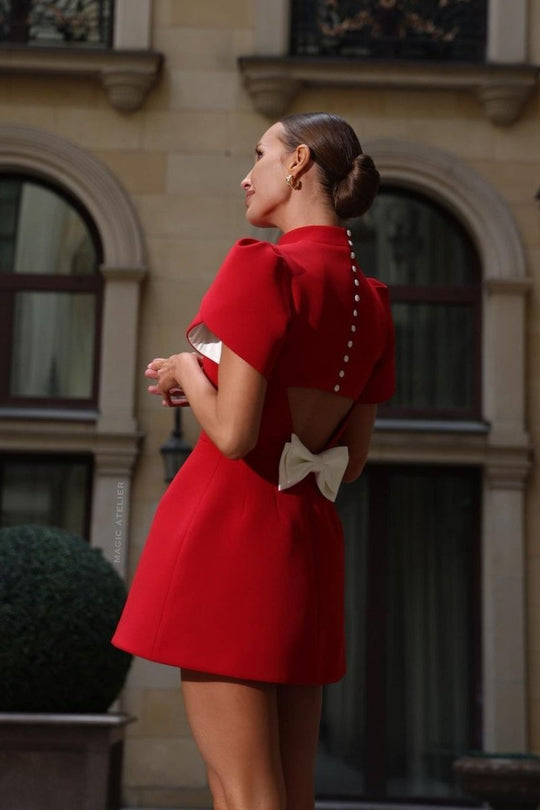 Damen-Schleifenknoten-Kleid | Mini