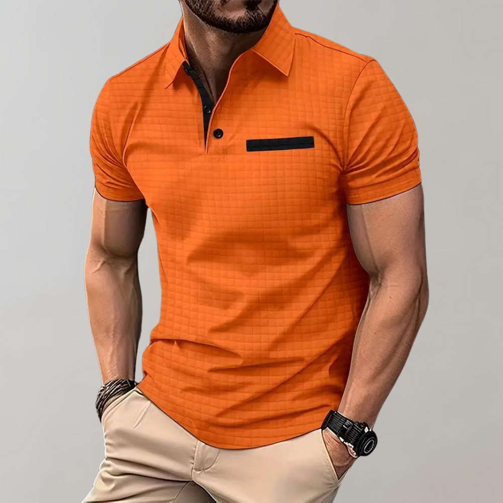 Sommer-Polohemd für Herren | Texturiert