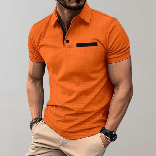Sommer-Polohemd für Herren | Texturiert