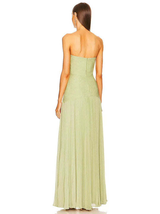 Ärmelloses Kleid mit fallender Taille für Damen | Maxi