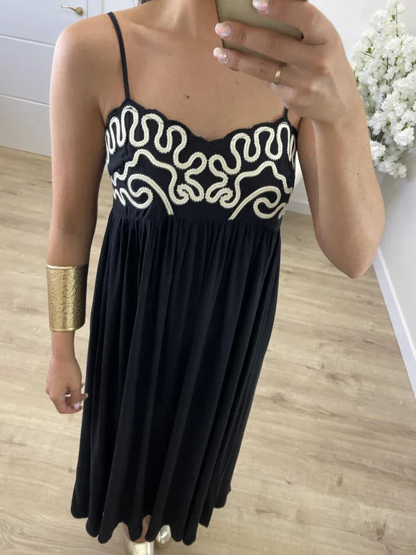 Besticktes Maxi Kleid für Damen | Böhmisch