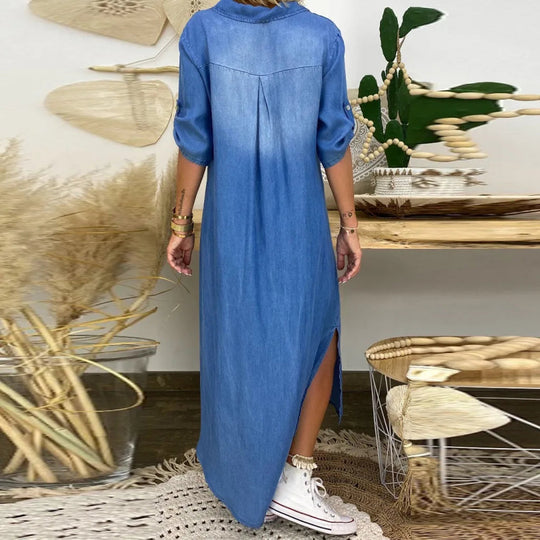 Denim-Kleid für Damen | Maxi