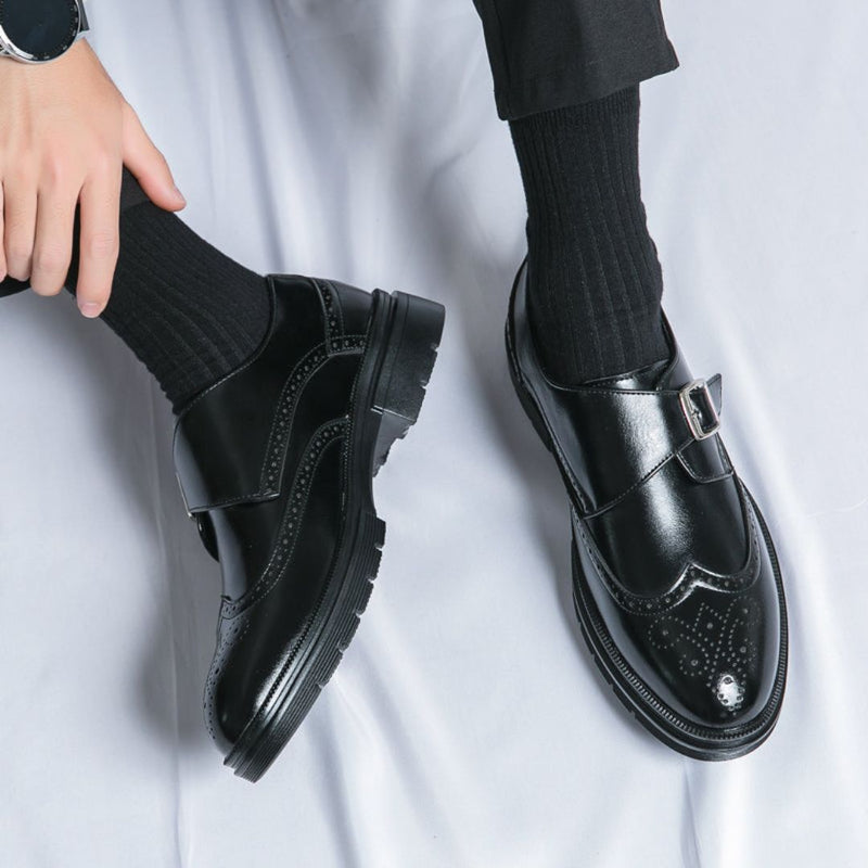 Einzelschnallen Oxford Formeller Schuh für Herren | Wingtip Brogue