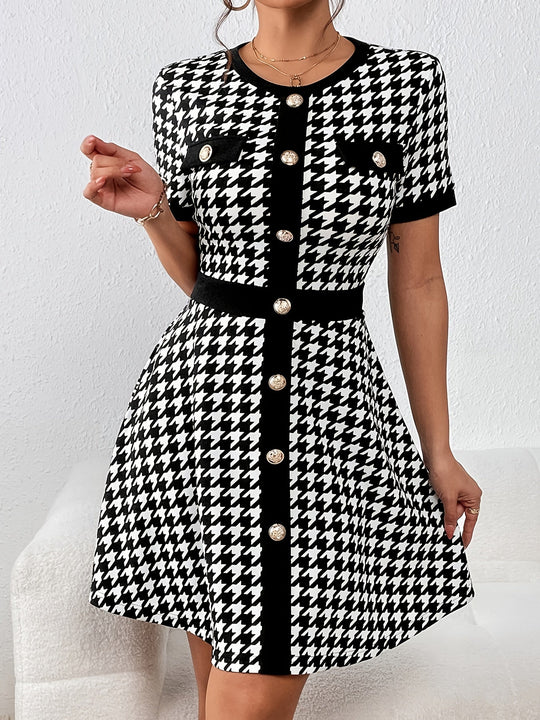 Geknöpftes Kleid für Damen | Midi