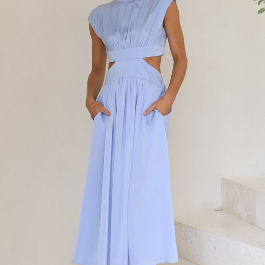 Damenkleid mit Taschen | Midi